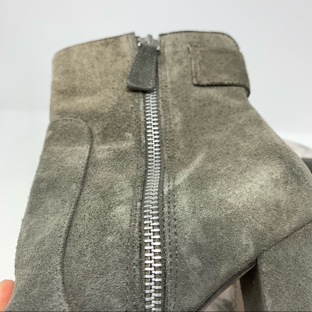 Reiss Buckle Detail Suede Booties 38 Classic Academia Minimalist Preppy Neutral - Picture 9 of 16